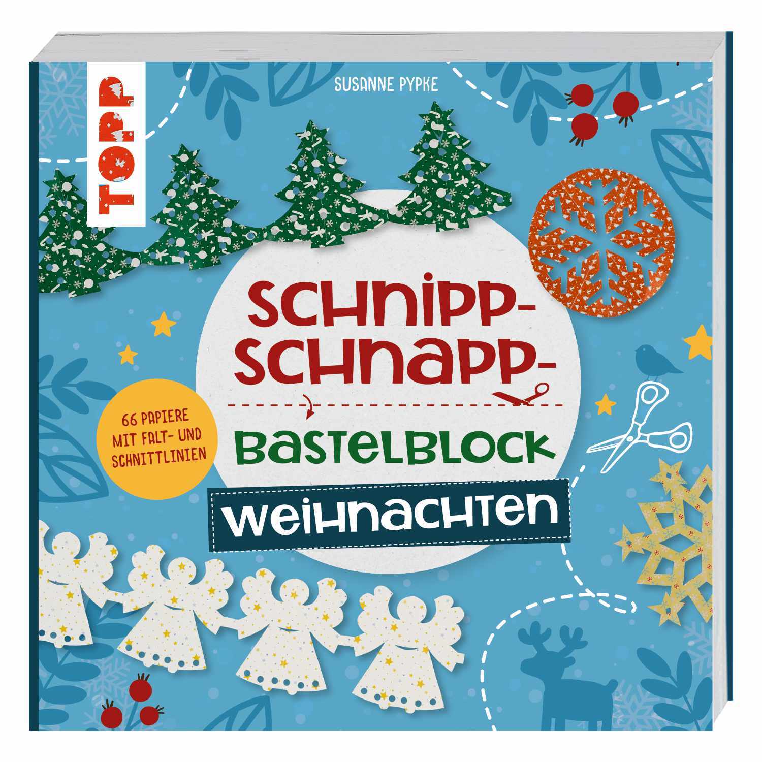 Schnipp-Schnapp Bastelblock - Weihnachten: Kreativer Bastelblock mit weihnachtlichen Motiven, ideal für festliche Dekorationen. Marke: TOPP.