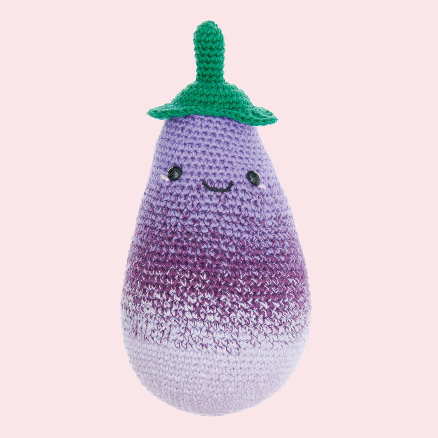 Häkelfigur Aubergine aus dem Heft Ricorumi Fresh Friends