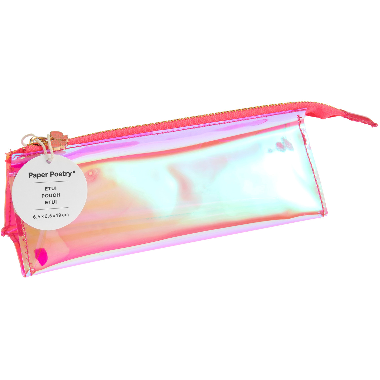 Paper Poetry Etui Irisierend 6,5x6,5x19cm Farbe Neonpink von Rico Design