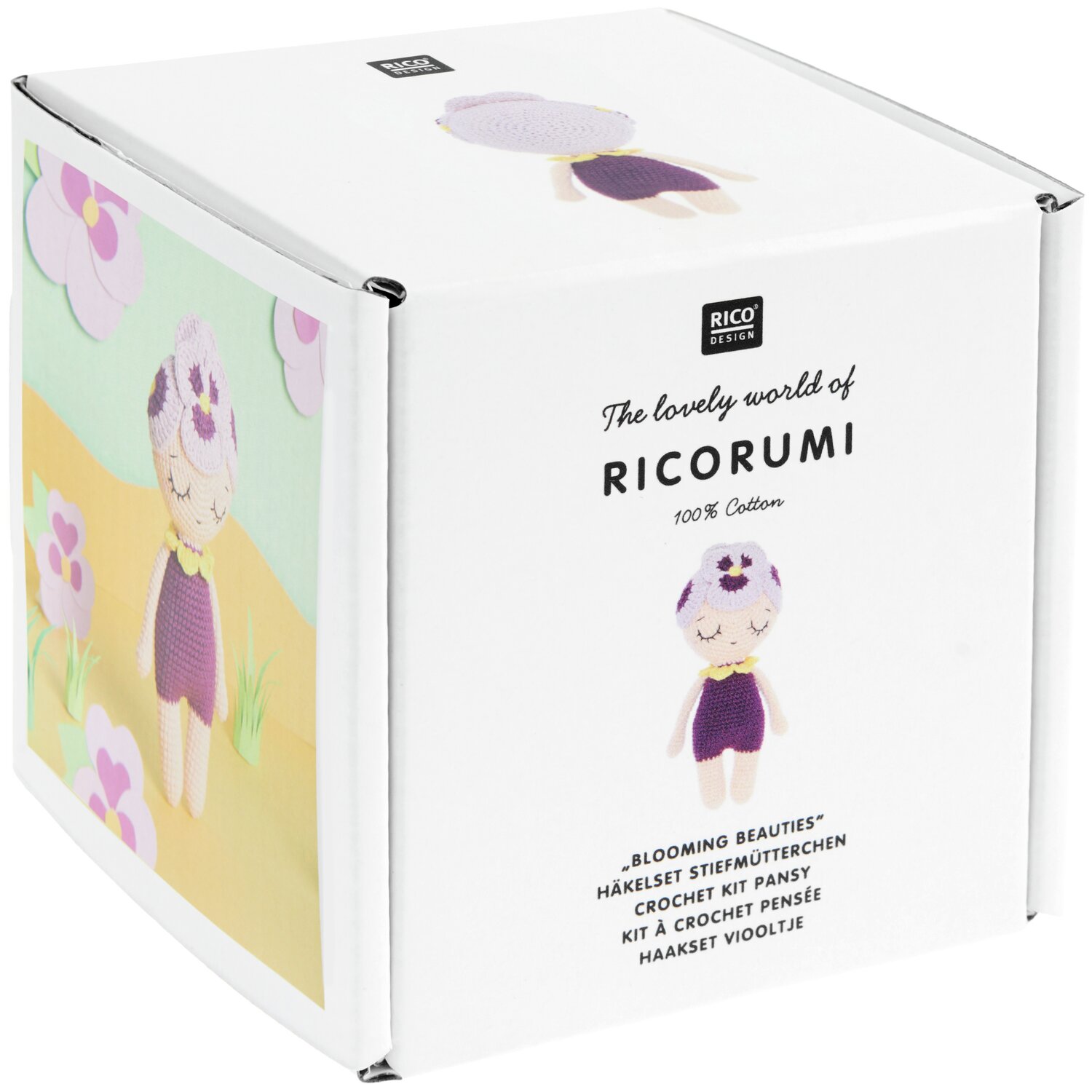 Häkelset Ricorumi Blooming Beauties Stiefmütterchen von Rico Design