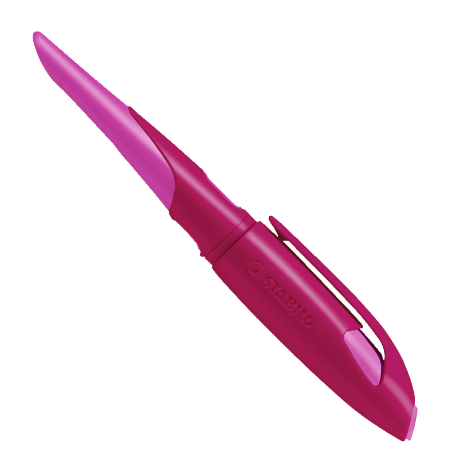 Easybird Patronenfüller für Linkshänder in beerenfarbenem Design von STABILO, ideal für komfortables Schreiben.