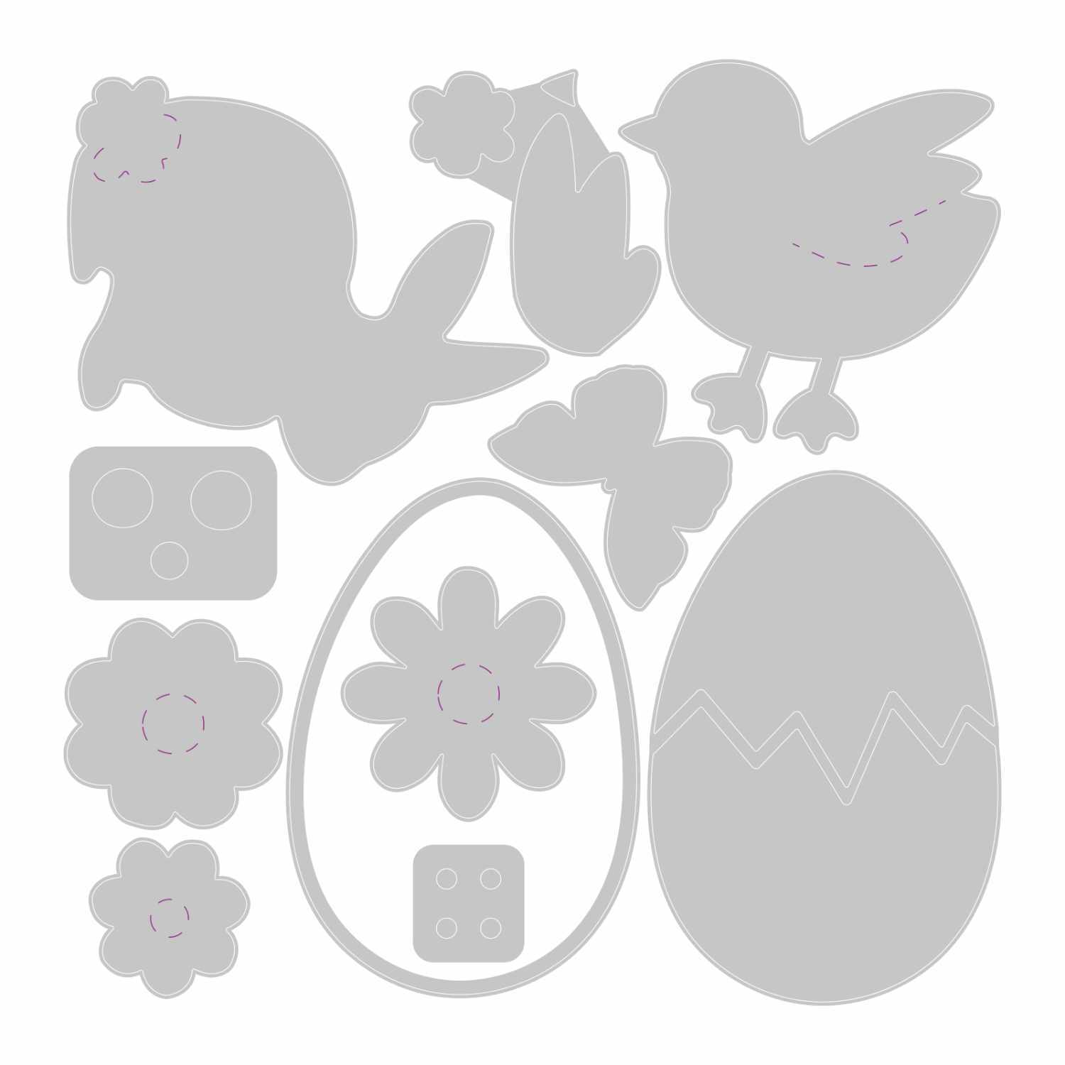 Thinlits Die Set Basic Easter Shapes by Olivia Rose von idee. Creativmarkt