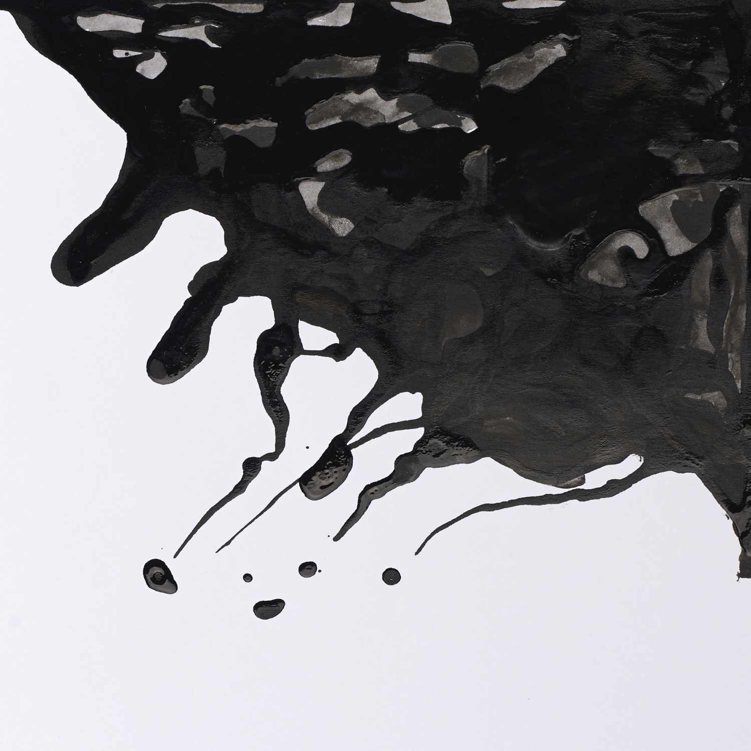 Zeichentusche 30ml von Winsor & Newton, schwarze Tinte auf weißem Hintergrund, fließend und kreativ.