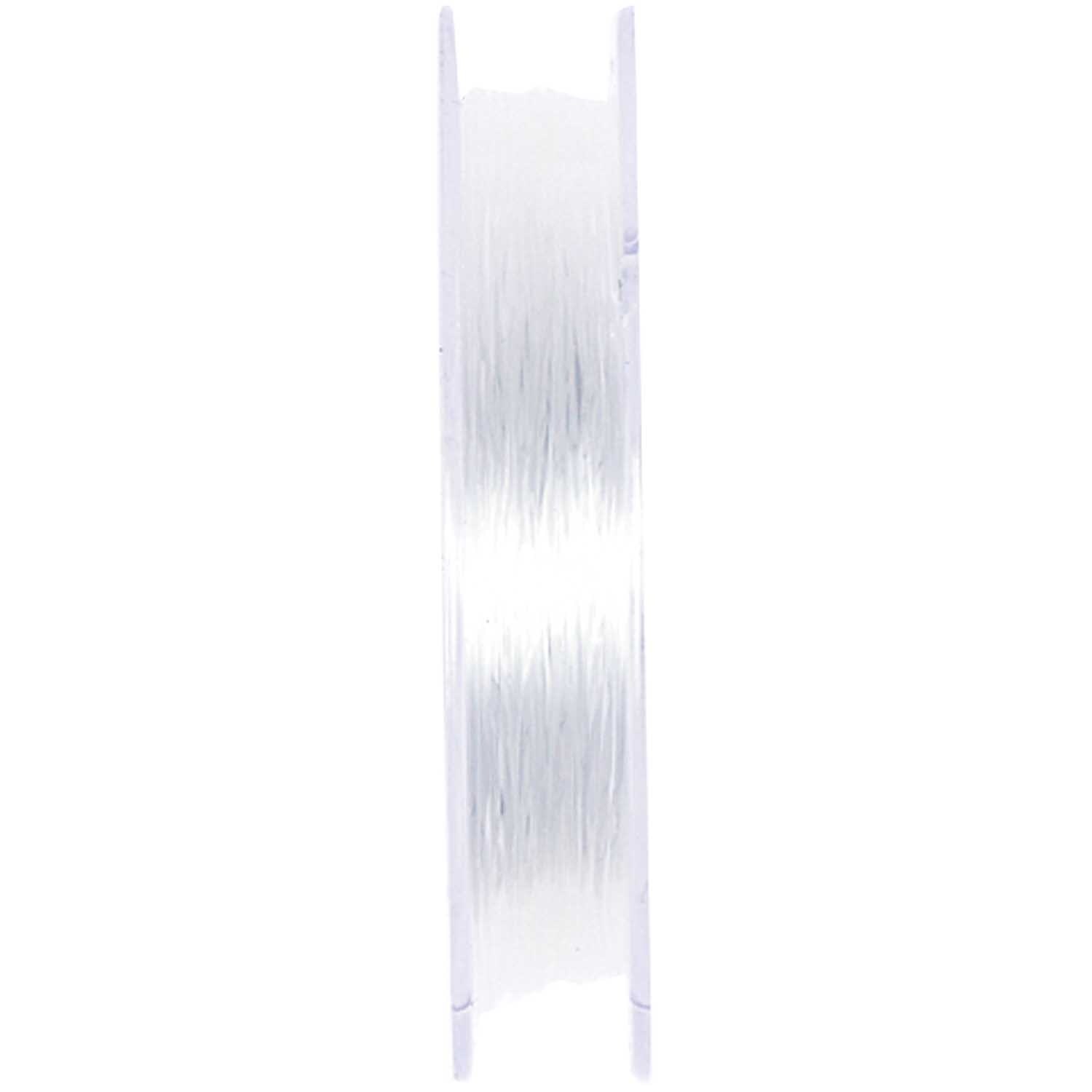 Perlonfaden elastisch transparent 1mm von Rico Design auf einer Spule, ideal für Schmuckherstellung.