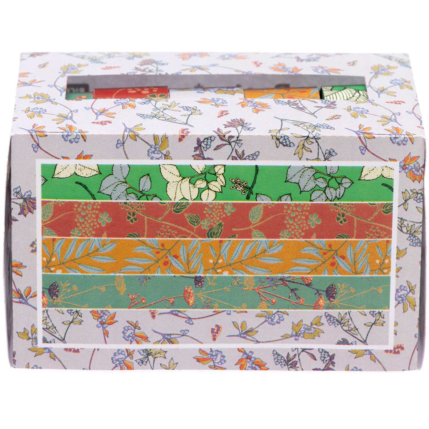 Paper Poetry Tape Set Funny Fall, 5-teilig. Bunte Klebebänder in floralen Mustern, ideal für kreative Projekte.