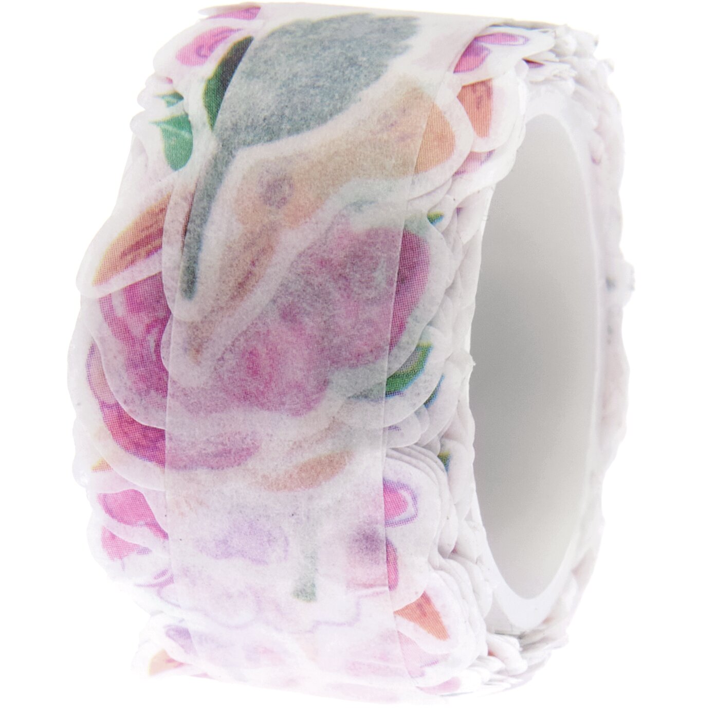 Paper Poetry Washi Sticker La Vie en Rose, 200 Stück, florales Design in Rosa und Grün. Ideal für kreative Bastelprojekte und Dekorationen.