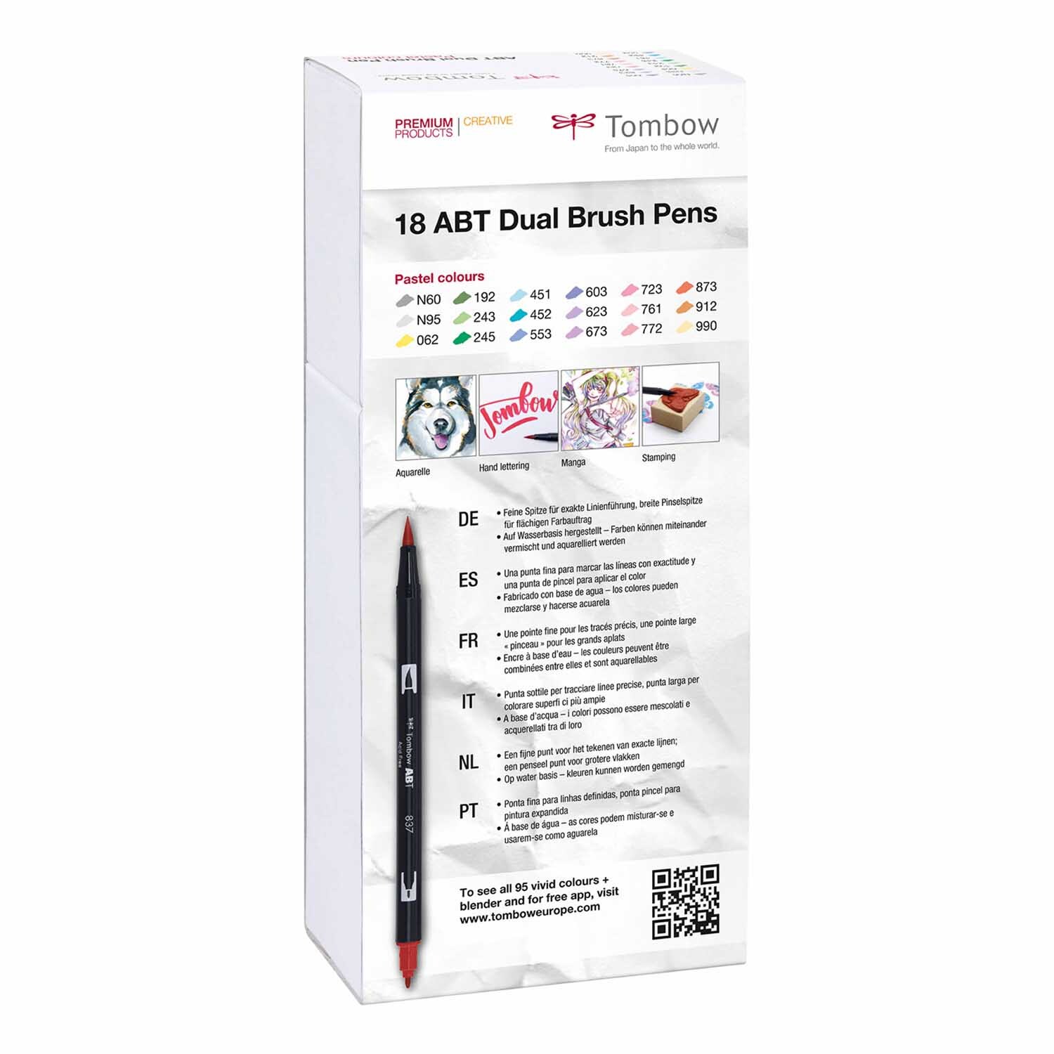 ABT Dual Brush Pen Pastellfarben 18er Set von Royal Talens