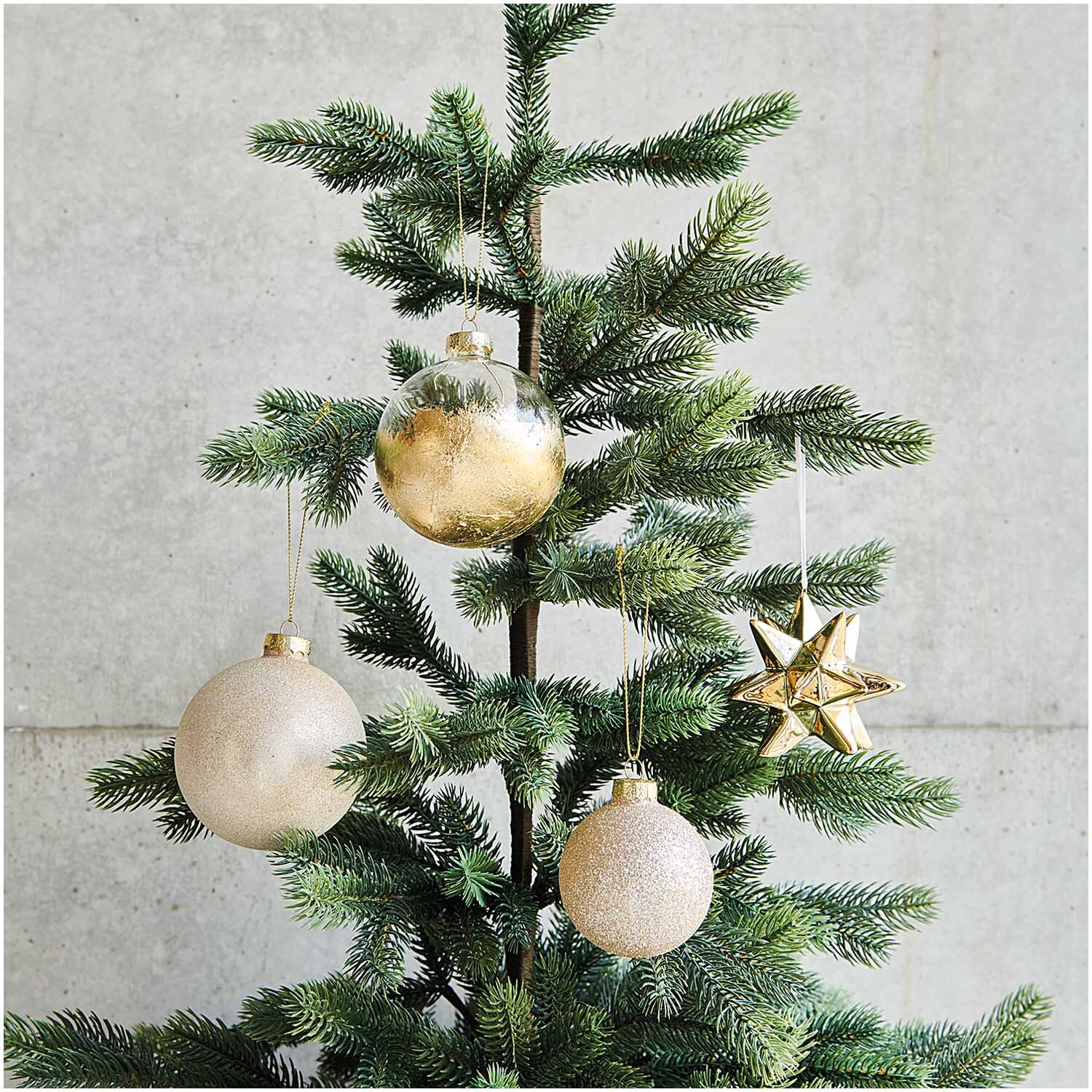 Glaskugel Baumschmuck gold 6cm von Rico Design