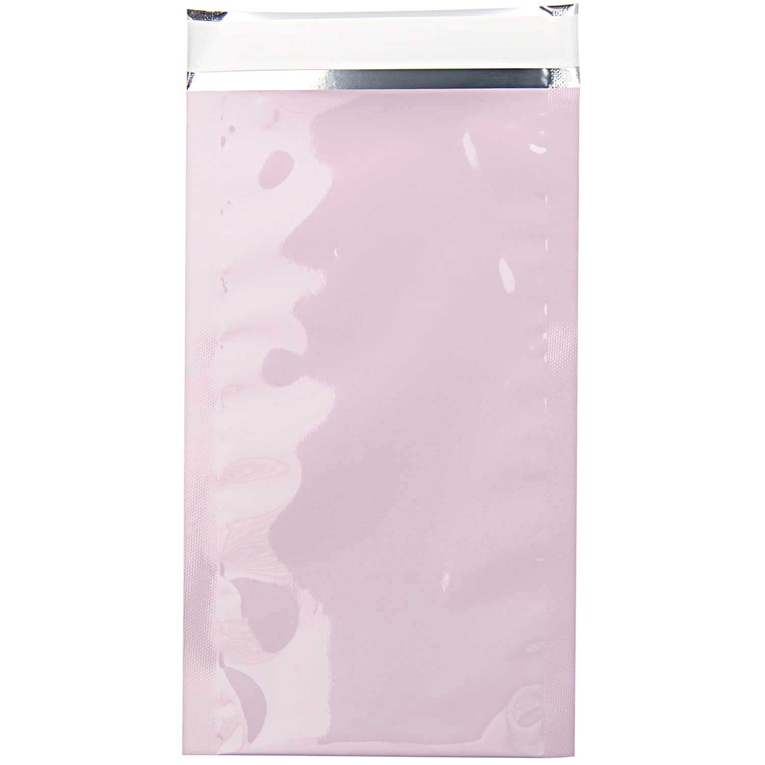 Versandtaschen Metallic DIN lang, 5 Stück, in glänzendem Rosa von Rico Design, ideal für stilvolle Post.