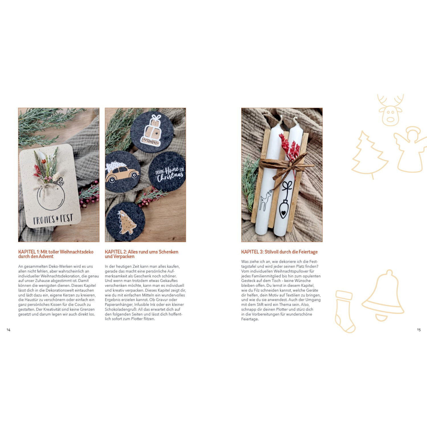 Weihnachtlich Plotten - 24 zauberhafte DIY-Projekte: Kreative Bastelideen mit festlichen Motiven und Anleitungen für individuelle Weihnachtsdekorationen.