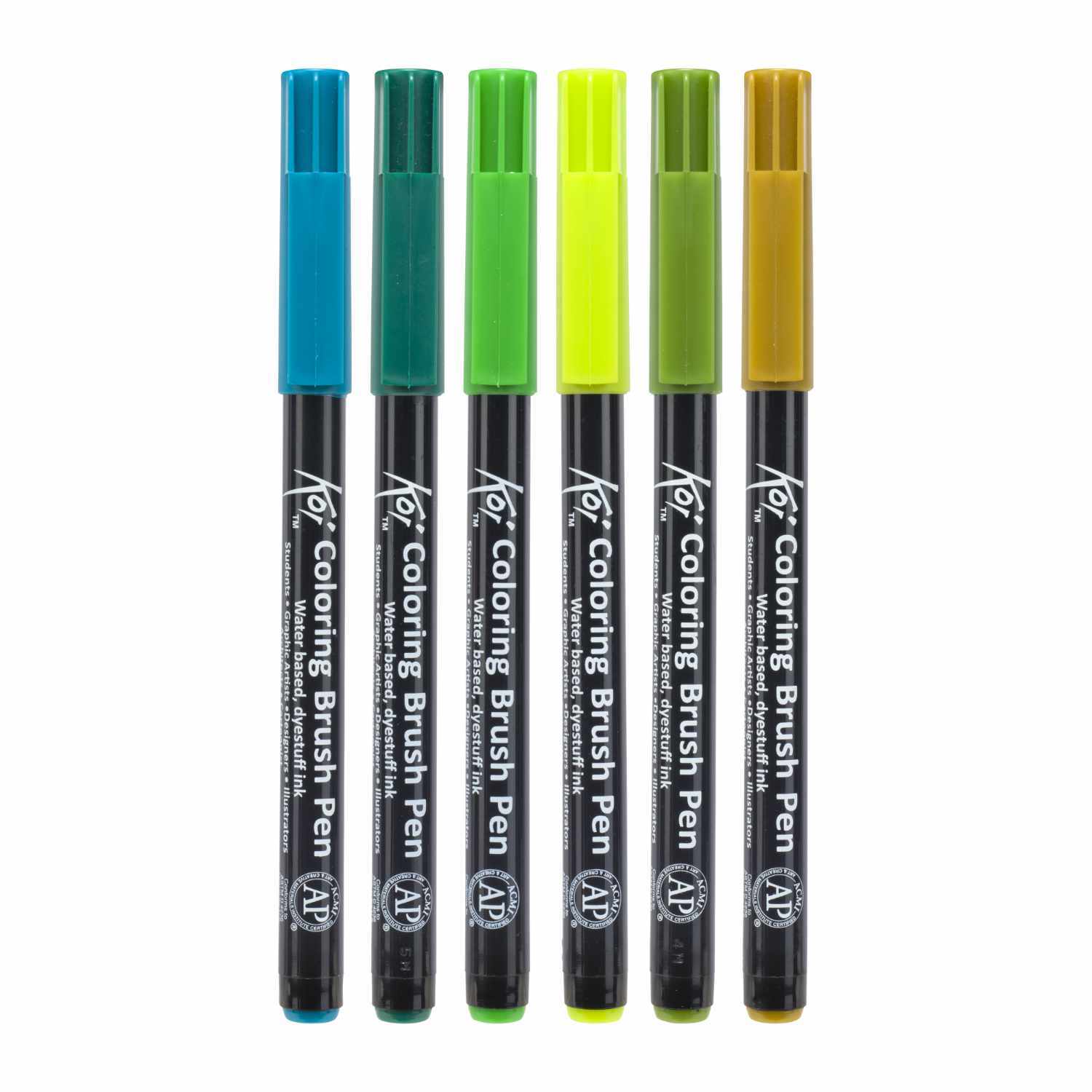 Coloring Brush Pens Botanical 6-teilig von Royal Talens
