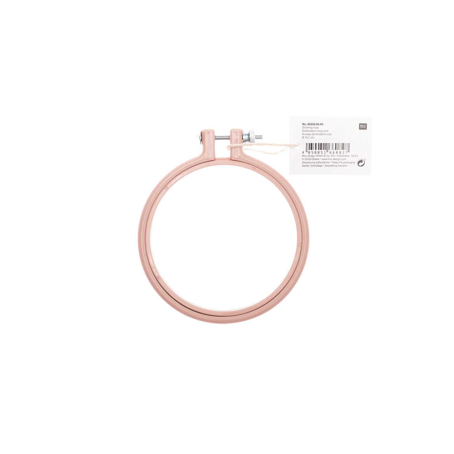 Stickring aus Kunststoff rosa 10,1cm von Rico Design