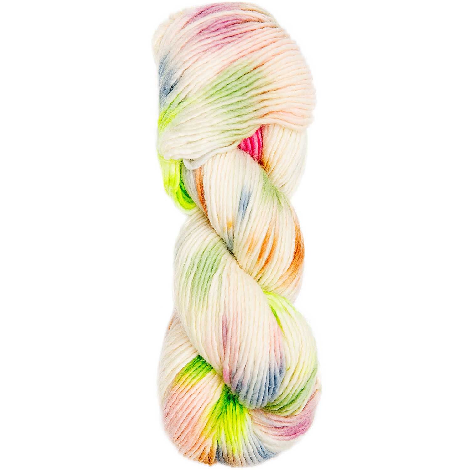 Luxury Hand-Dyed Happiness chunky von Rico Design: Bunte Wolle in Rot-Grün, 100g, 170m. Ideal für kreative Strickprojekte.