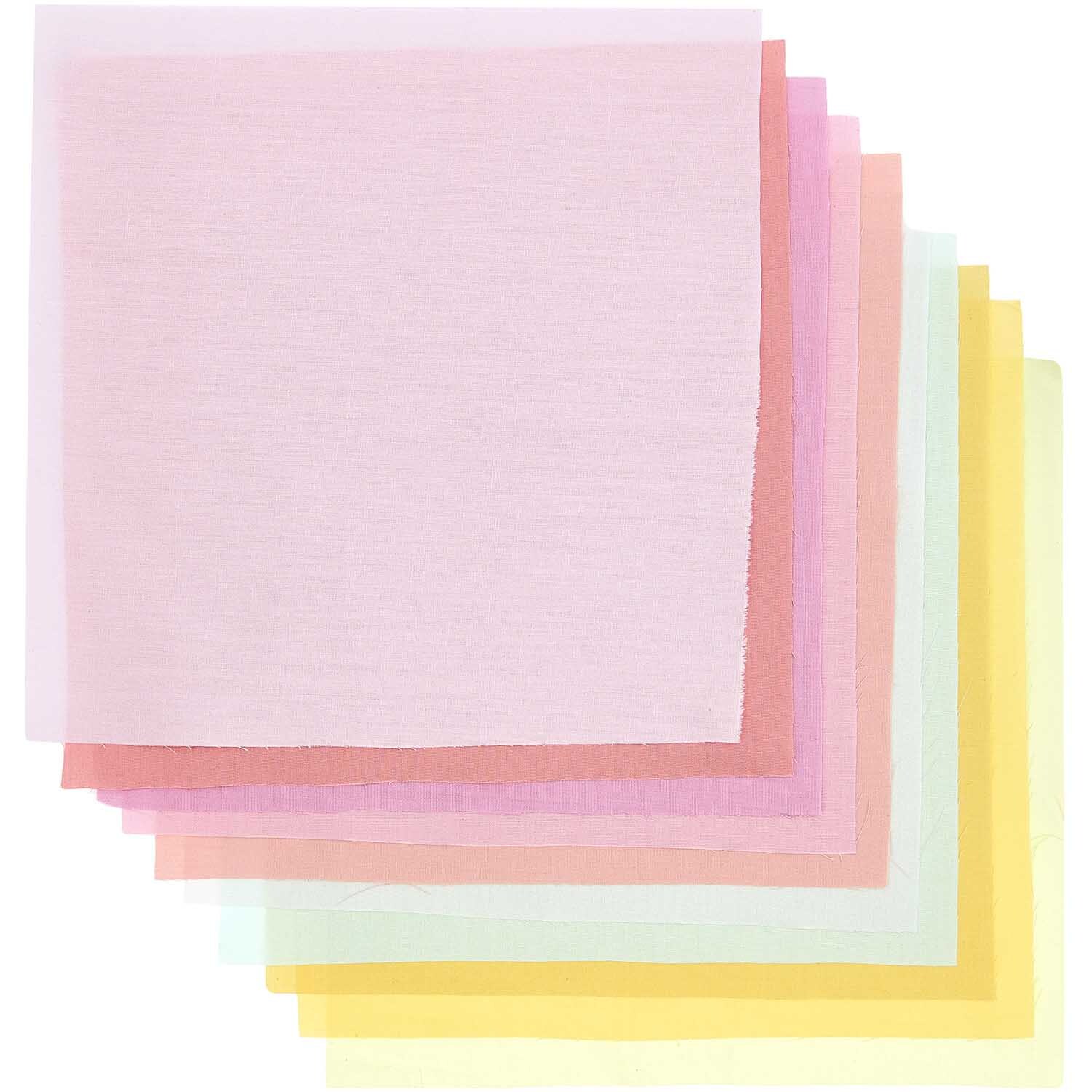 Stoffpaket zum Besticken Sorbet Bubblegum 20x20cm 10 Stoffe von Rico Design