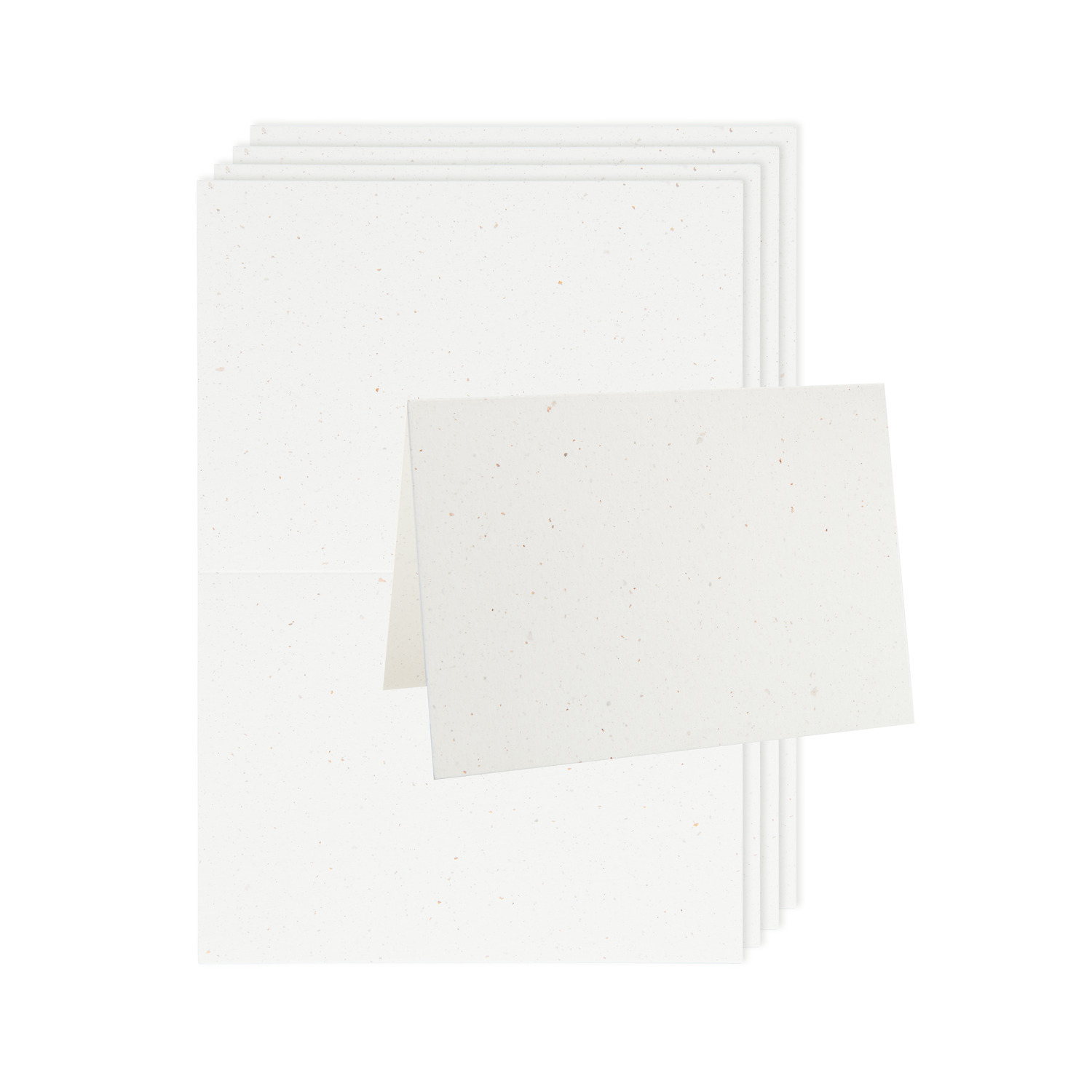 Paper Poetry Renew Karten A6, 5 Stück in Offwhite-roségold von Rico Design, ideal für kreative Projekte.