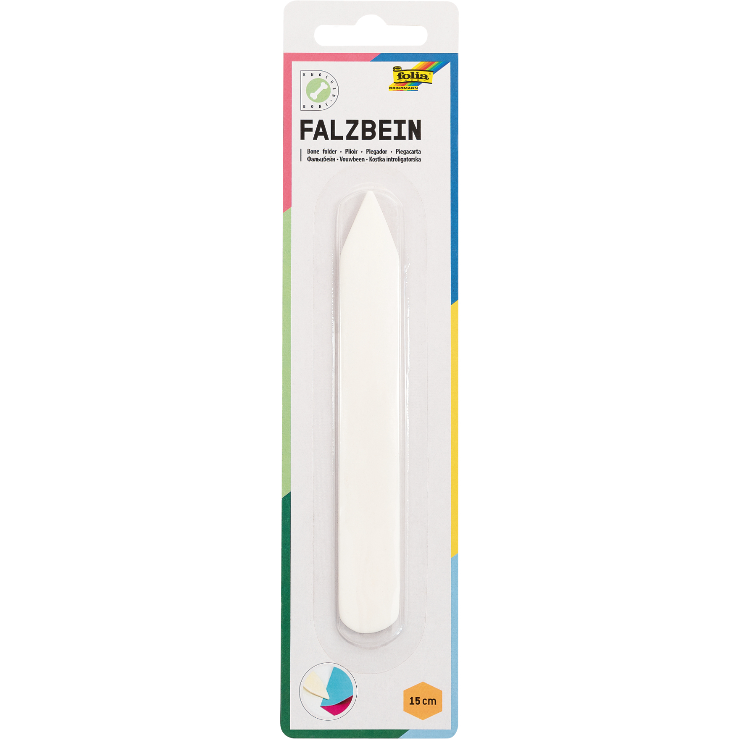 Falzbein aus Knochen 15x2cm von Max Bringmann 