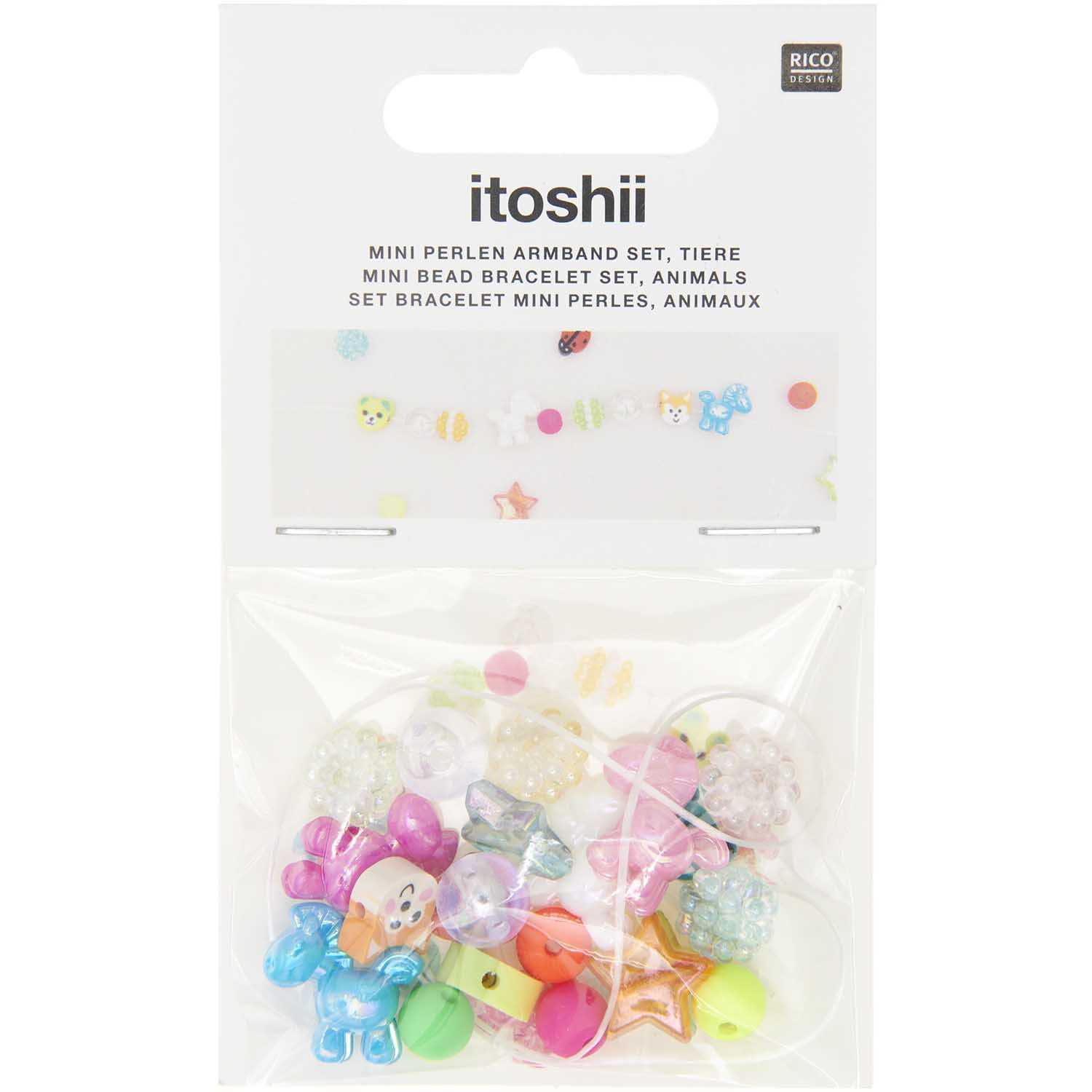 itoshii Mini Perlen Armband Set Tiere von Rico Design