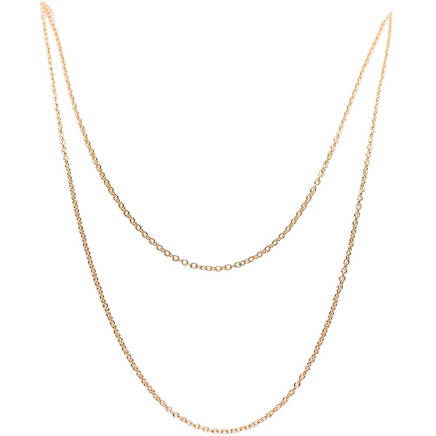 Gliederkette 2fach gold 55cm von Rico Design, elegante zweireihige Kette in Goldoptik. Ideal für stilvolle Anlässe und modische Akzente.