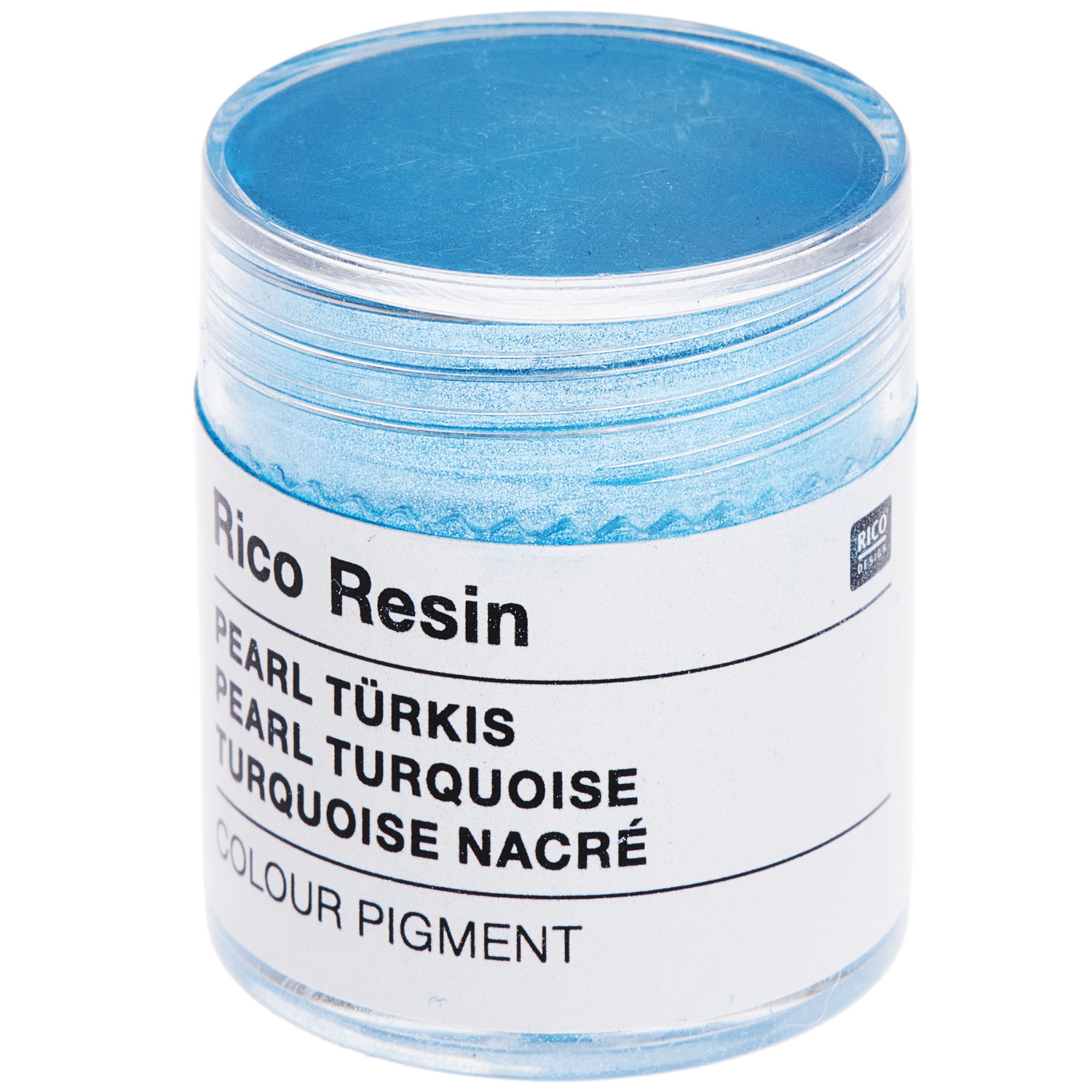 Farbpigmente für Resin mit Perl-Effekt, Perl Türkis, 5ml. Marke: Rico Design. Ideal für kreative Projekte.