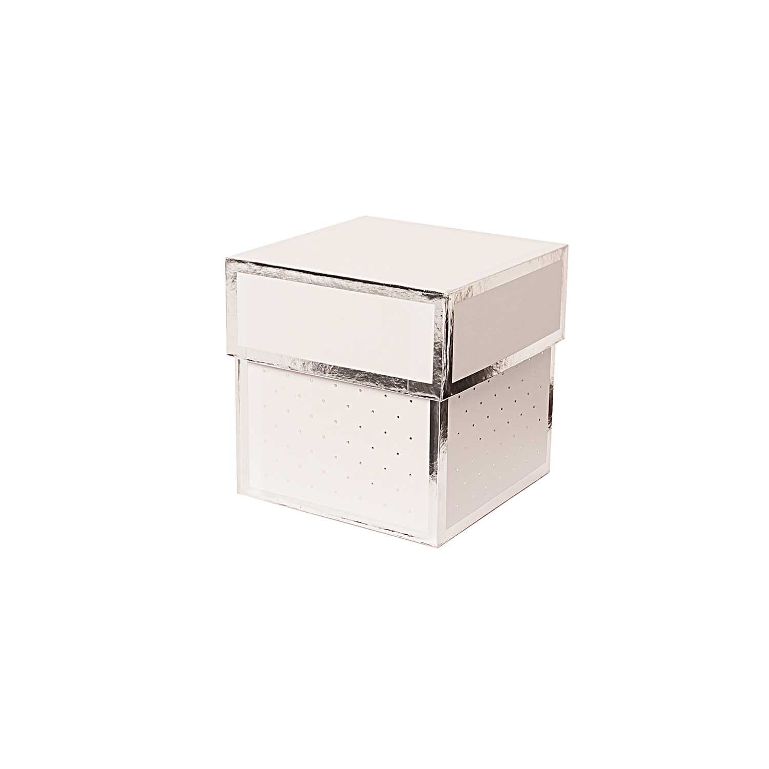 Paper Poetry Geschenkschachtel von Rico Design, eckig und weiß, ideal für stilvolle Geschenkverpackungen.