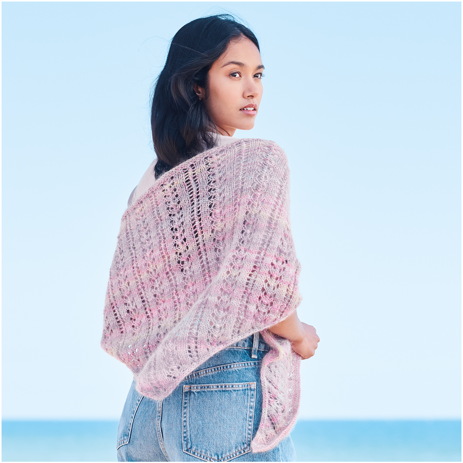 Strickset Tuch Modell 13 aus Lovewool Nr. 18 von Rico Design