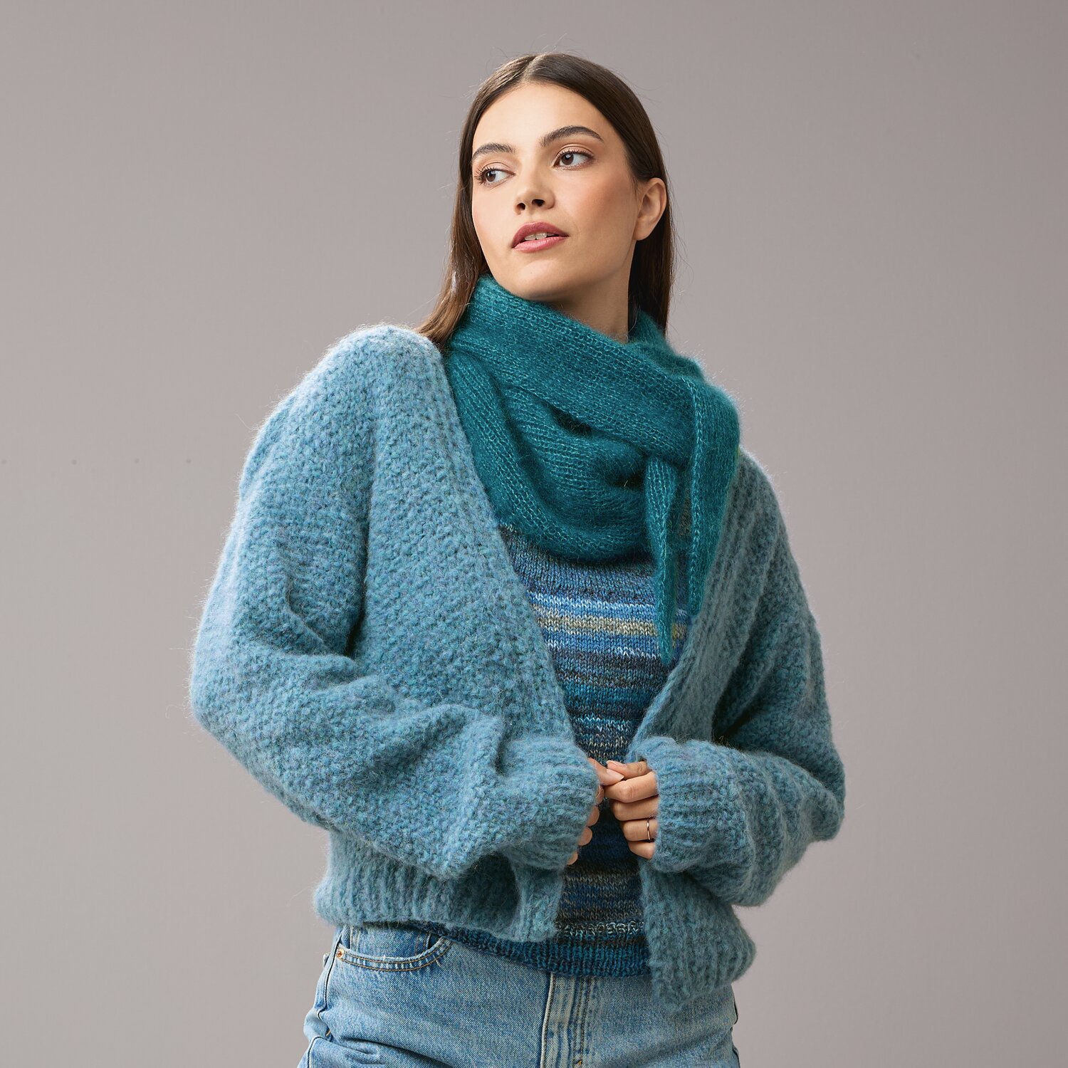 Strickset Kimonojacke Modell 18b aus Die Neue Masche No. 10 von Rico Design