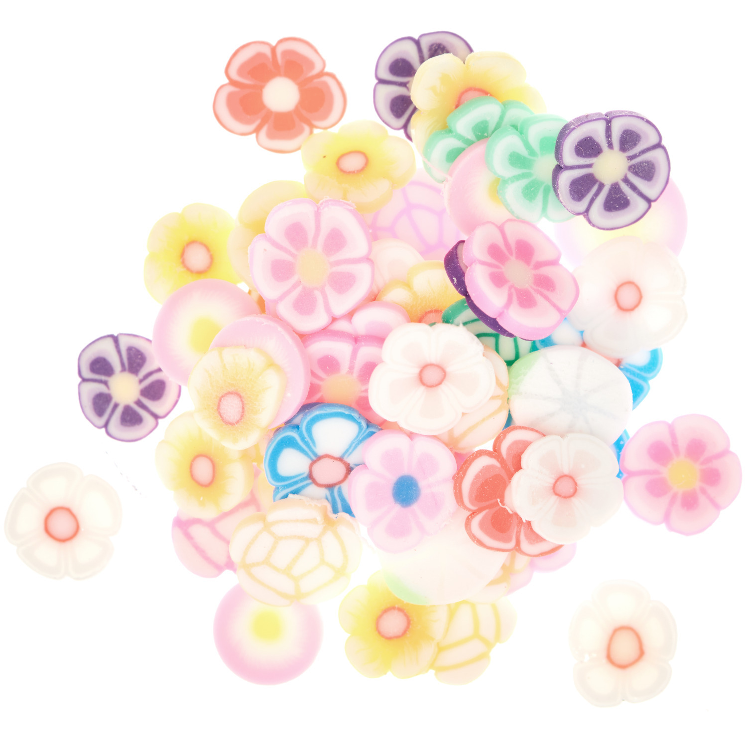 Füllmaterial für Resin Blüten von Rico Design: Bunte, filigrane Blüten in Pastellfarben, ideal für kreative Projekte.