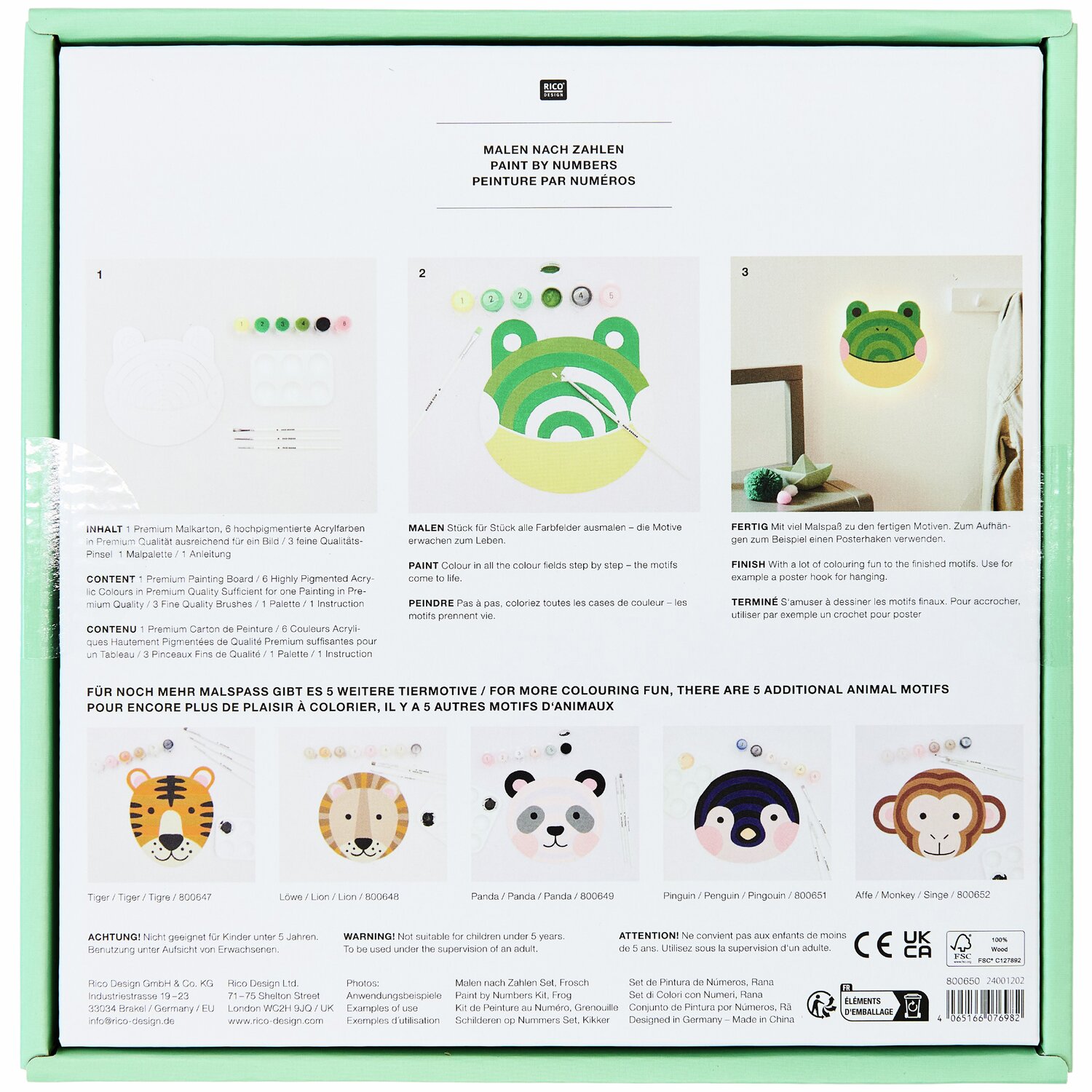 Malen nach Zahlen Frosch von Rico Design