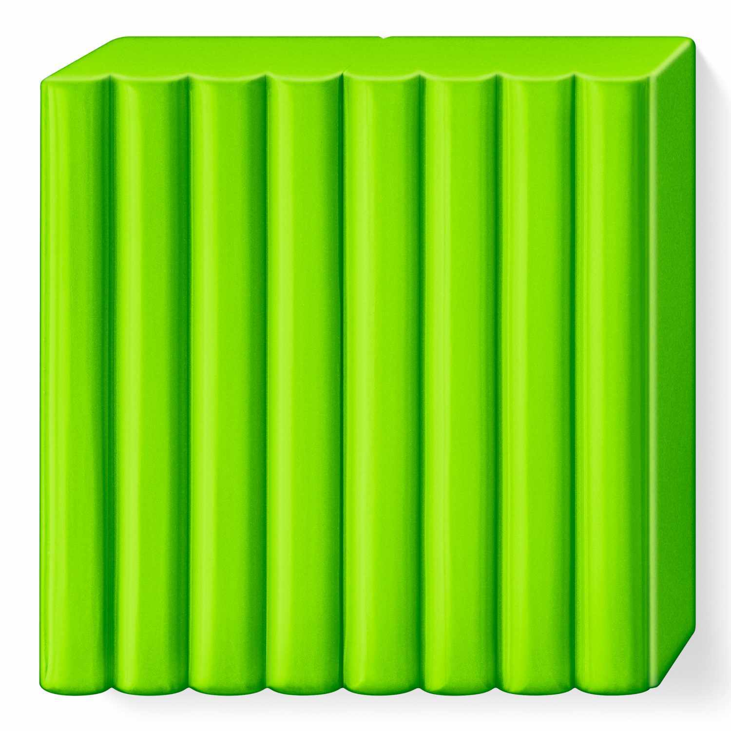 FIMO soft Modelliermasse in Apfelgrün von Staedtler, 57g, zeigt eine leuchtend grüne Knetmasse.