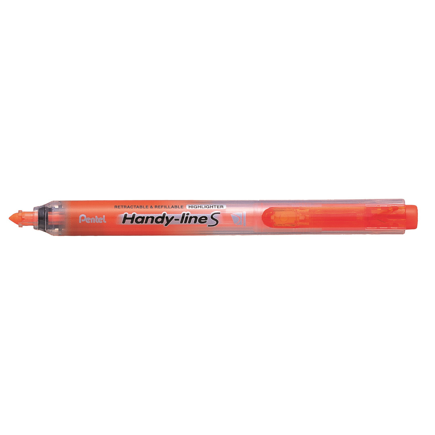 Textmarker Handy-Line in leuchtendem Orange von Pentel, ideal für präzises Markieren und Hervorheben.