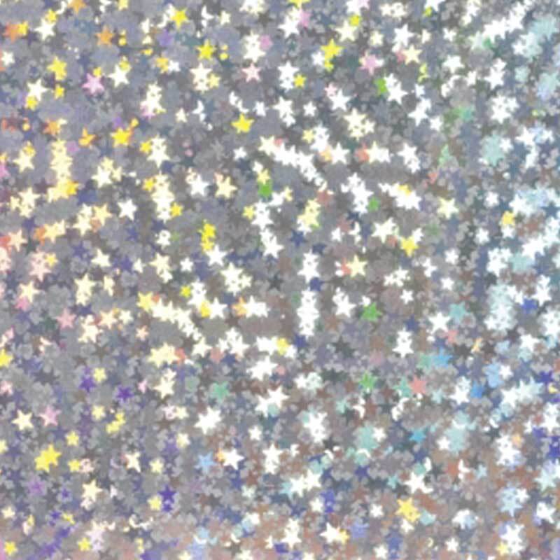 Holografiekarton Sterne silber 50x70cm von Baier & Schneider 