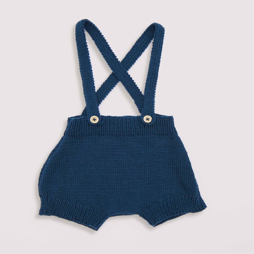 Gestrickte Babyhose dunkelblau: Modell 07 aus dem Heft Rico Baby 039