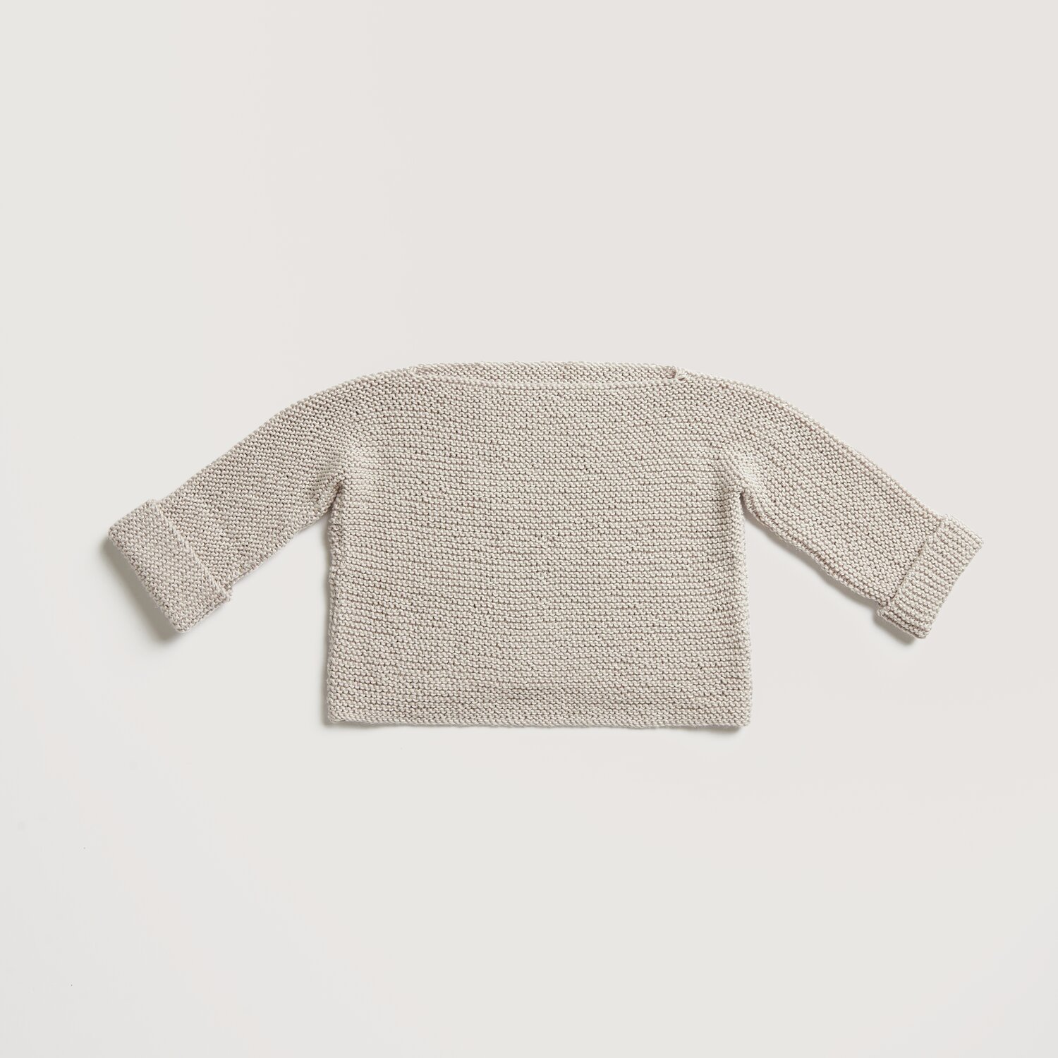 Baby Cozy Organic Cotton Cashmere Pullover in Taupe von Rico Design, gestrickt, 50g 145m. Perfekt für zarte Babyhaut.