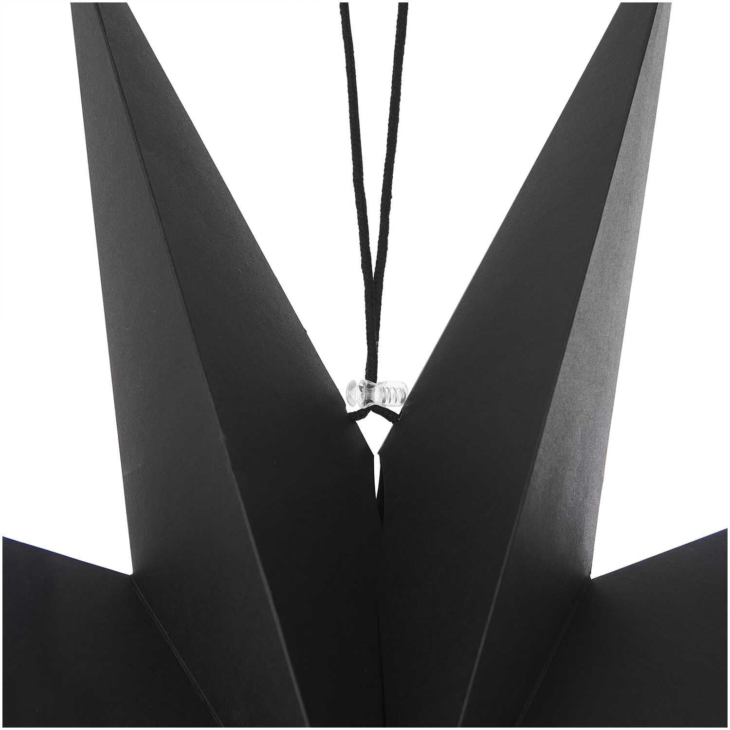 Papierstern auffaltbar 45cm von Rico Design in elegantem Schwarz, ideal als stilvolle Dekoration.