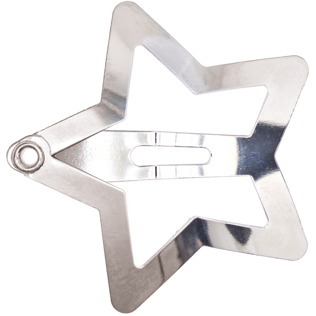 Haarclips Stern, Rico Design: Silberner Stern-Haarclip, ideal für stilvolle Frisuren, 5 Stück.
