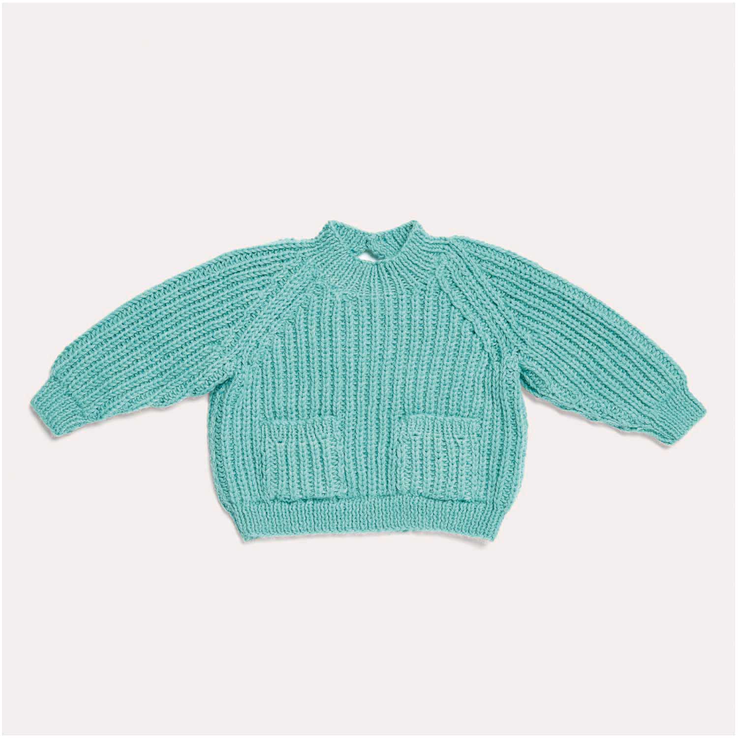 Gestrickter Babypullover Aqua: Modell 20 aus dem Heft Rico Baby 038