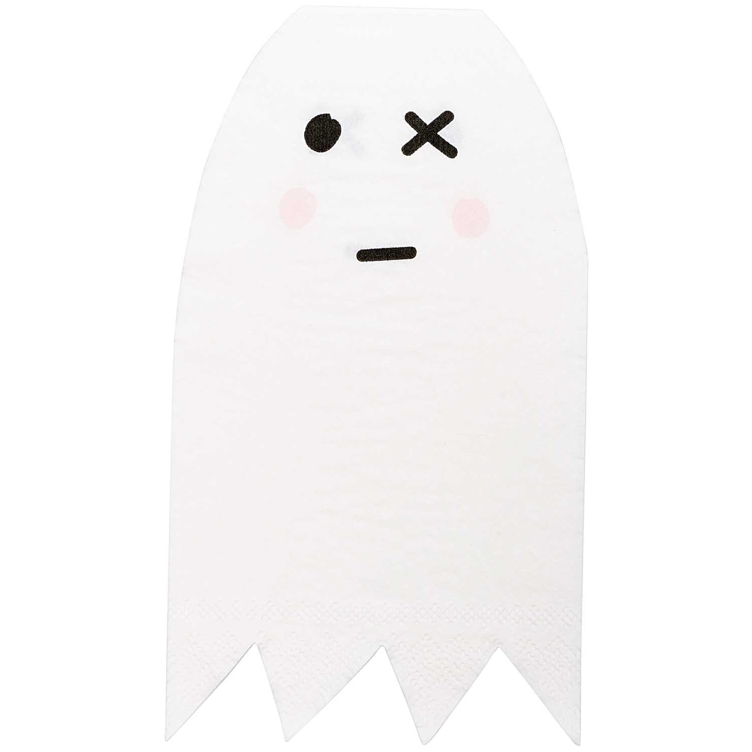 Servietten Gespenst 33x40cm 20 Stück: Weißes Gespenst-Design von Rico Design, ideal für Halloween-Dekorationen.