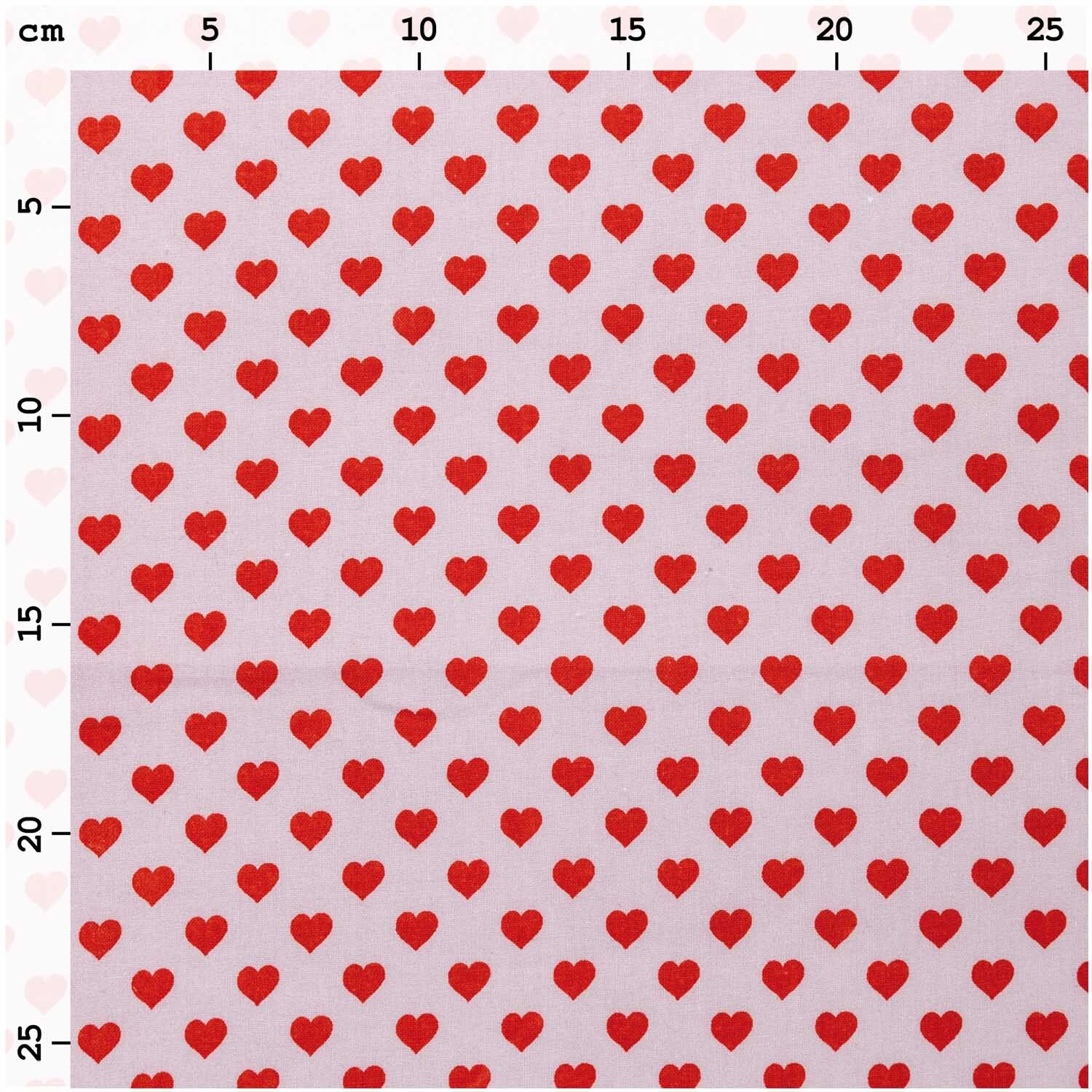 Druckstoff Herzen flieder-rot 140cm von Rico Design