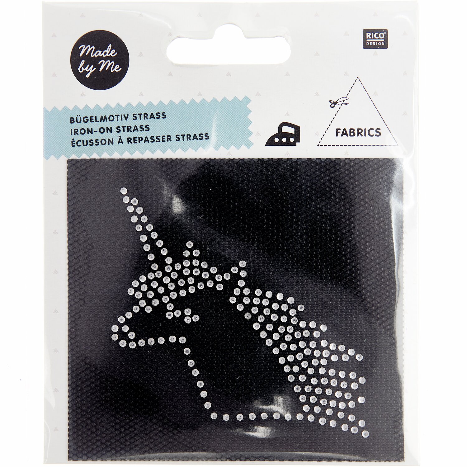 Bügelmotiv Einhorn 60x65mm Strass von Rico Design