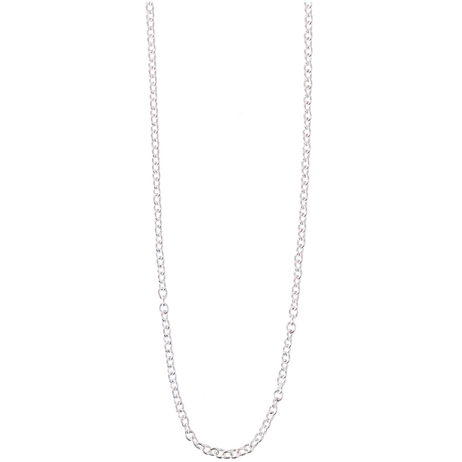 Gliederkette silber groß 1m von Rico Design, elegante Kette aus silbernem Metall, ideal für Schmuckdesign.