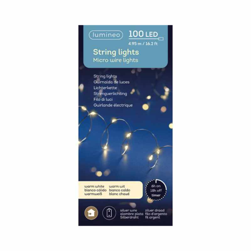 LED Micro Strang batteriebetrieben warmweiß 495cm von Kaemingk 