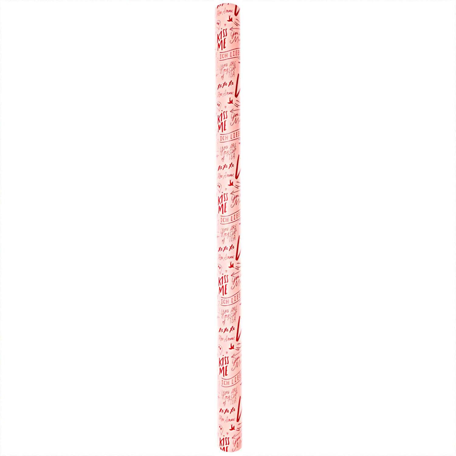 Paper Poetry Geschenkpapier Liebe rosa 70cm 2m Hot Foil von Rico Design
