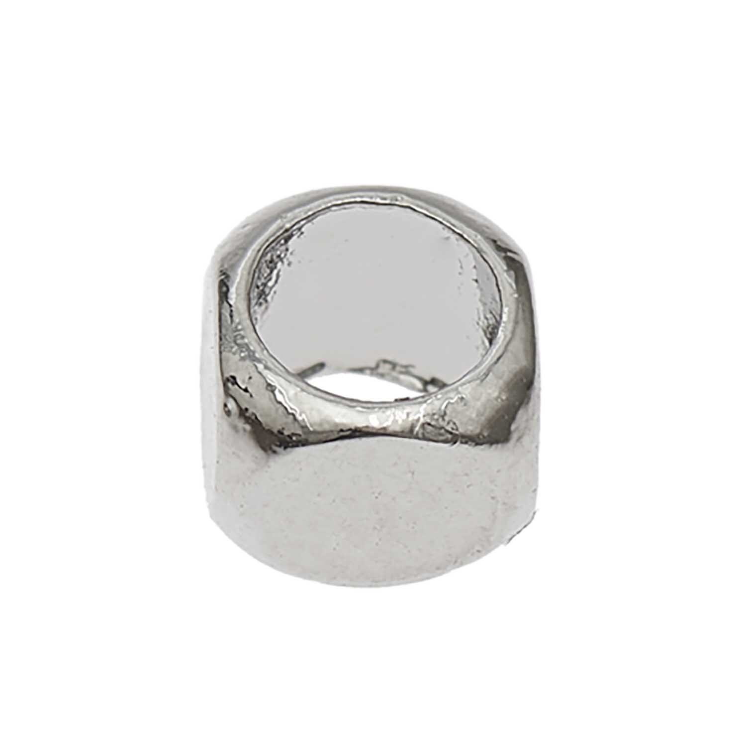 Itoshii - Ponii Beads Würfel 5x5mm, 20 Stück. Silberner Würfel von Rico Design, glänzend und glatt. Ideal für Schmuckdesign.