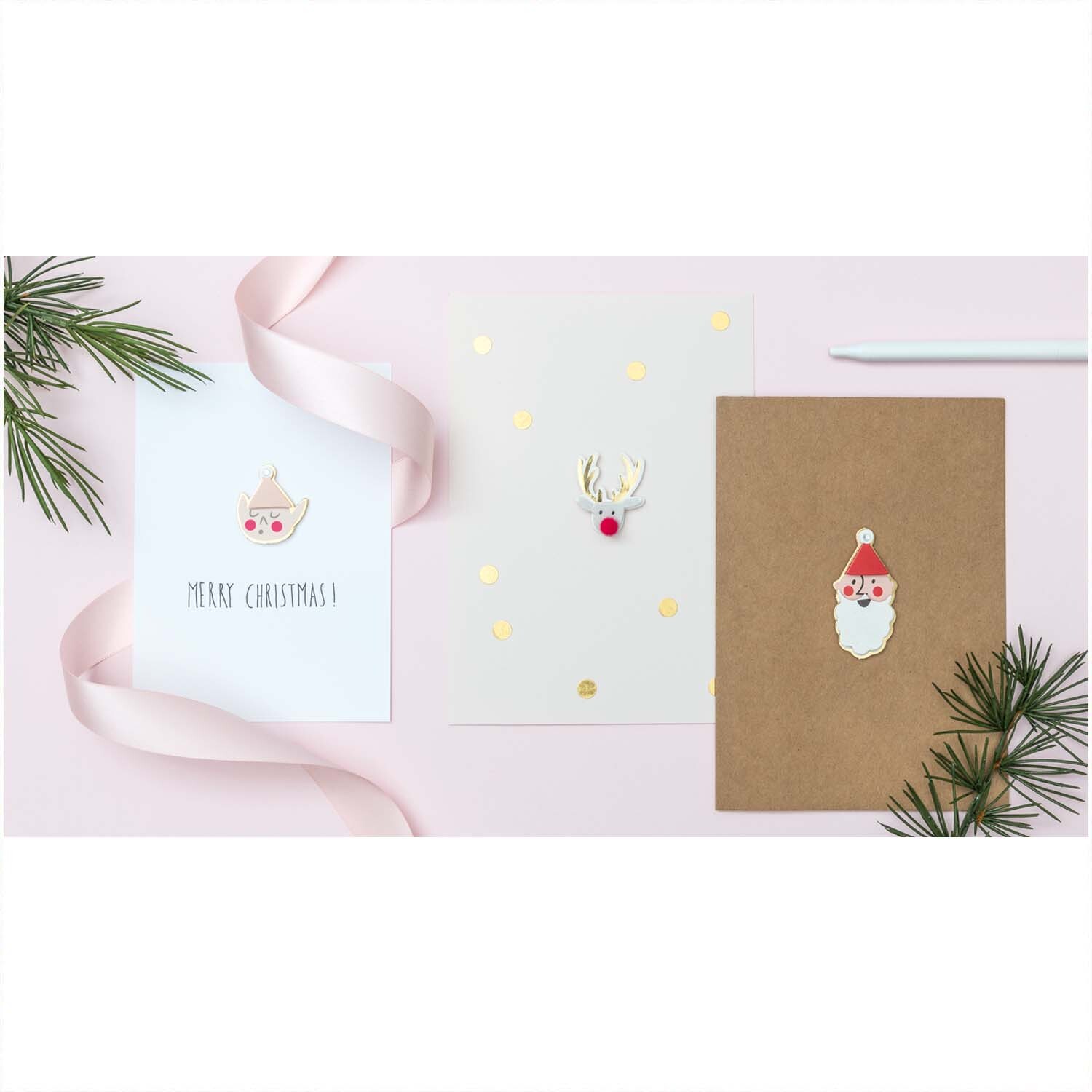 Paper Poetry 3D-Sticker Jolly Christmas Wichtel 6 Stück von Rico Design