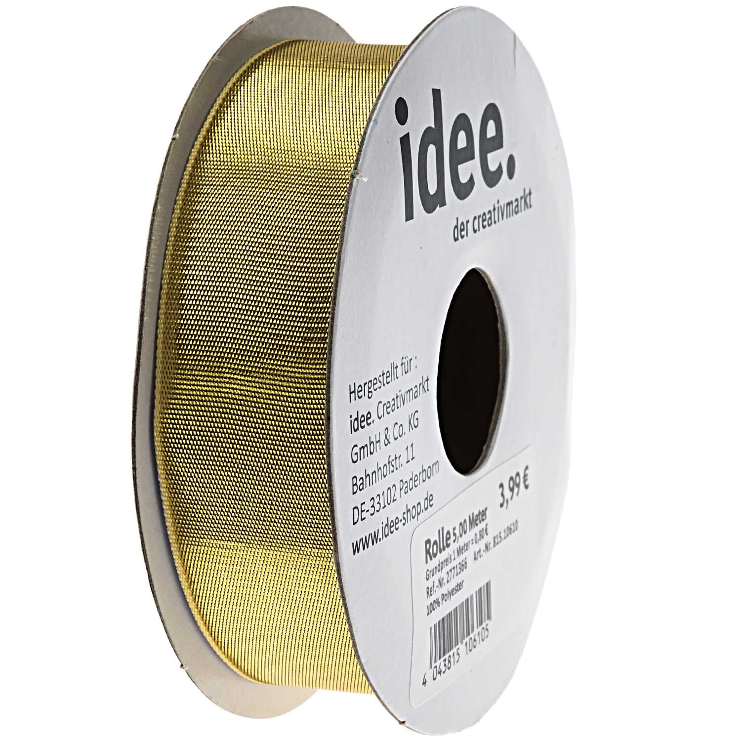Laméband gold 25mm 5m von idee. Creativmarkt 