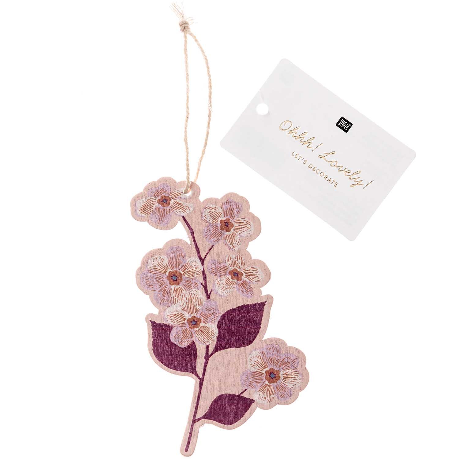 Hänger Blume mauve 1 Stück von Rico Design