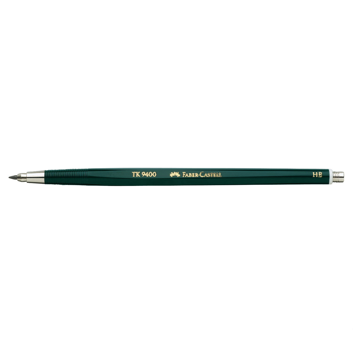 TK 9400 Fallminenstift von Faber Castell in Dunkelgrün mit goldener Schrift und HB-Mine.