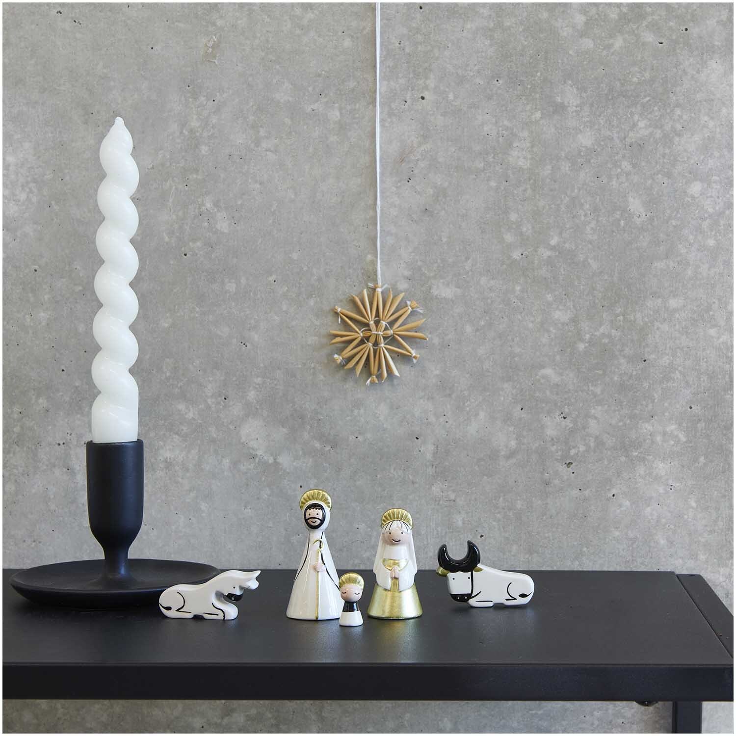 Krippen-Figuren Porzellan 5-teilig von Rico Design