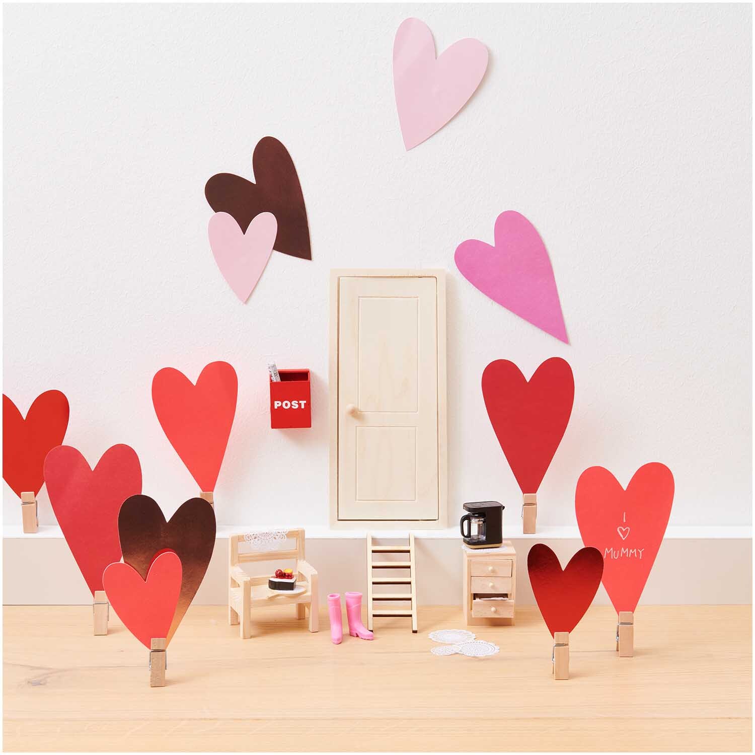 Miniatur Kuchen Herz 2-teilig von Rico Design