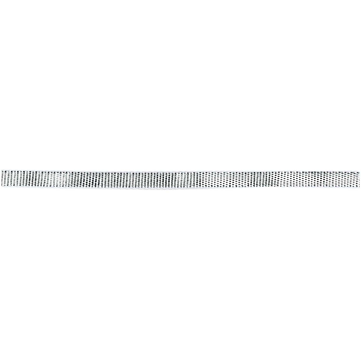 Laméband silber 3mm 10m: Ein schmales, glänzendes Band in Silber, ideal für kreative Bastelprojekte.
